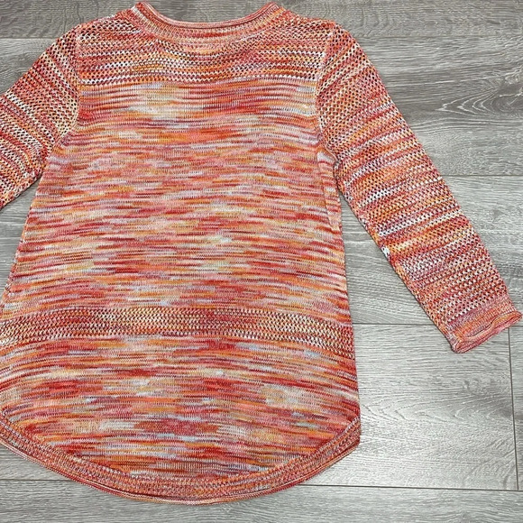 NWOT JohnPaulRichard Space Dyed Sweater Tunic 3/4 Sleeve Orange S - Picture 15 of 15
